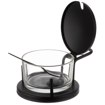 (6 sztuk) Zestaw do parmezanu - CLASSIC - 180 ml - wraz z łyżeczką - czarny - Prime Gastro