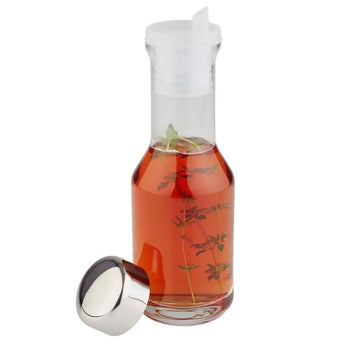 (6 sztuk) Naczynia na ocet i olej – pokrywka ze stali nierdzewnej – wysokość: 185 mm - Prime Gastro