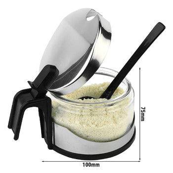 (6 sztuk) Zestaw do parmezanu - ECONOMIC - 230 ml - wraz z plastikową łyżeczką - Prime Gastro