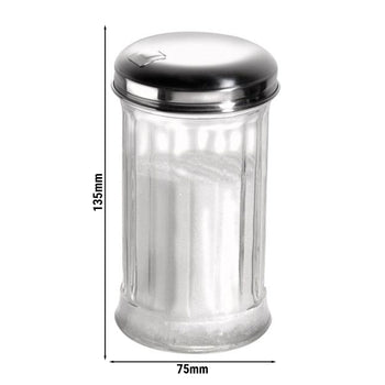 (6 sztuk) Cukiernica - szkło - 320 ml - z klapką dozującą - Prime Gastro