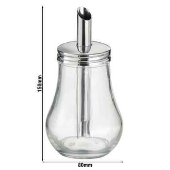 (6 sztuk) Cukiernica - szkło - 250 ml - z rurką dozującą - Prime Gastro