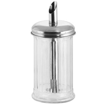 (6 sztuk) Cukiernica - szkło - 320 ml - z rurką dozującą - Prime Gastro