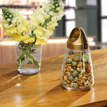 (6 sztuk) Dozownik przekąsek - 0,35 litra - złota pokrywa - Prime Gastro