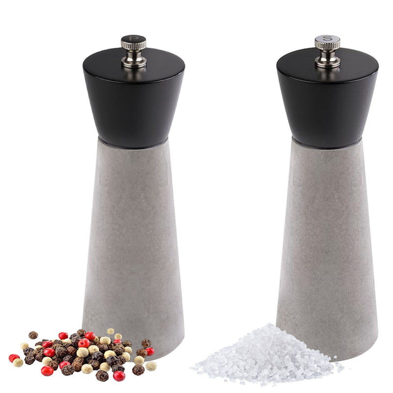 (6 sztuk) Młynki do soli i pieprzu - ELEMENT - beton - wysokość: 180 mm