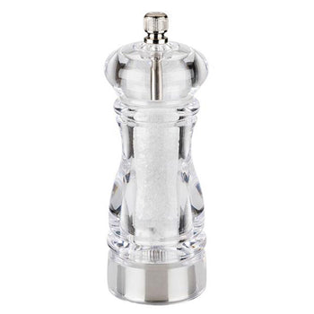 (6 sztuk) Młynki do soli i pieprzu - CLEARGRIND - akryl - wysokość: 150 mm - Prime Gastro