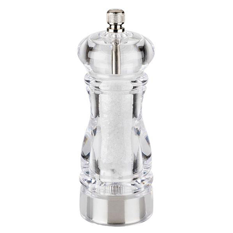 (6 sztuk) Młynek do soli - CLEARGRIND - akryl - wysokość: 150 mm
