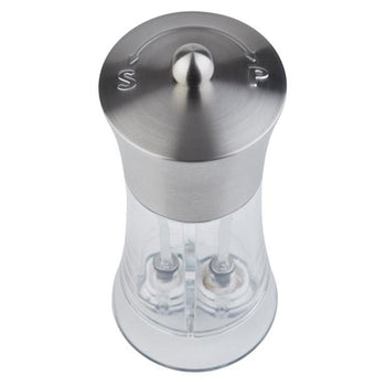(6 sztuk) Młynek do soli i pieprzu 2 w 1 – akryl – wysokość: 190 mm - Prime Gastro