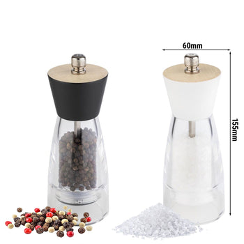 (6 sztuk) Młynki do soli i pieprzu - FRIDA - akryl - wysokość: 155 mm - Prime Gastro