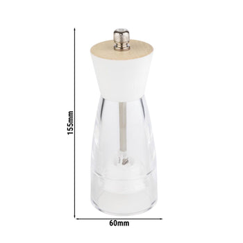 (6 sztuk) Młynki do soli - FRIDA - akryl - wysokość: 155 mm - Prime Gastro