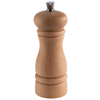 (6 sztuk) Młynek do pieprzu - ETERNAL - drewno - wysokość: 155 mm - Prime Gastro