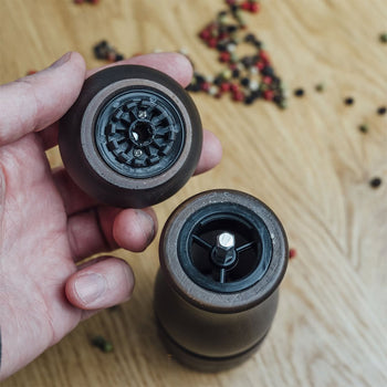 (6 sztuk) Młynek do pieprzu - ETERNAL - drewno - wysokość: 155 mm - Prime Gastro