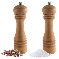 (6 sztuk) Młynki do soli i pieprzu - ETERNAL - drewno - wysokość: 230 mm