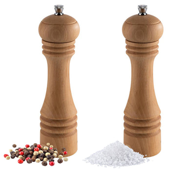 (6 sztuk) Młynki do soli i pieprzu - ETERNAL - drewno - wysokość: 230 mm - Prime Gastro