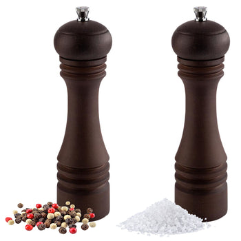(6 sztuk) Młynki do soli i pieprzu - ETERNAL - drewno - wysokość: 230 mm - Prime Gastro