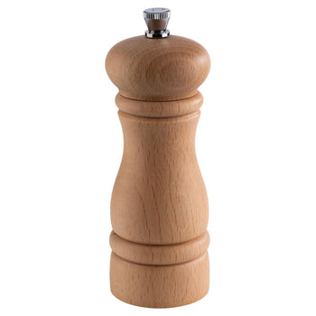 (6 sztuk) Młynki do soli - ETERNAL - drewno - wysokość: 155 mm - Prime Gastro