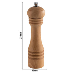 (6 sztuk) Młynki do soli - ETERNAL - drewno - wysokość: 230 mm