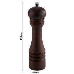 (6 sztuk) Młynki do soli - ETERNAL - drewno - wysokość: 230 mm