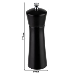 (6 sztuk) Młynek do pieprzu - MIDNIGHT - drewno - wysokość: 170 mm