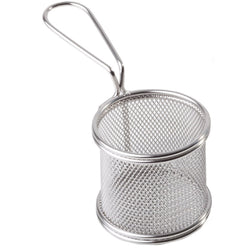 (6 sztuk) Kosz do serwowania frytek - SNACKHOLDER - Stal nierdzewna - Ø 80 mm - Srebrny