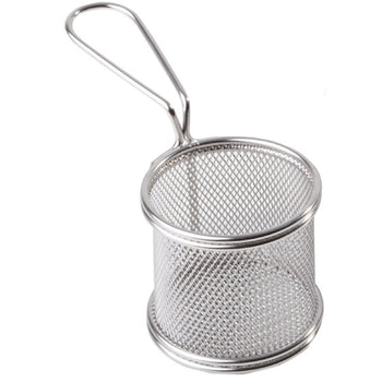 (6 sztuk) Kosz do serwowania frytek - SNACKHOLDER - Stal nierdzewna - Ø 80 mm - Srebrny - Prime Gastro