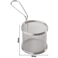 (6 sztuk) Kosz do serwowania frytek - SNACKHOLDER - Stal nierdzewna - Ø 90 mm - Srebrny
