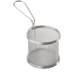 (6 sztuk) Kosz do serwowania frytek - SNACKHOLDER - Stal nierdzewna - Ø 90 mm - Srebrny