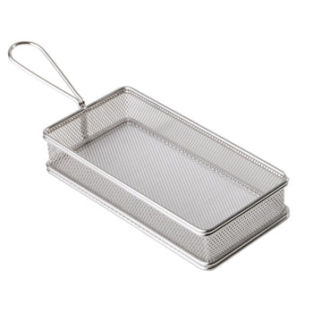 (6 sztuk) Koszyk do serwowania frytek - SNACKHOLDER - stal nierdzewna - 215 x 105 mm - srebrny - Prime Gastro