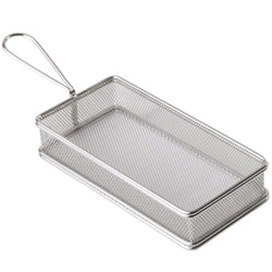 (6 sztuk) Koszyk do serwowania frytek - SNACKHOLDER - stal nierdzewna - 260 x 130 mm - srebrny