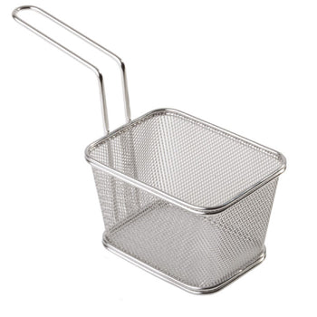 (6 sztuk) Koszyk do serwowania frytek - SNACKHOLDER - stal nierdzewna - 130 x 105 mm - srebrny - Prime Gastro