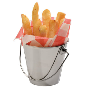 (6 sztuk) Wiaderko do serwowania i sosów - SNACKHOLDER - Stal nierdzewna - 0,33 litra - Ø 90 mm - Prime Gastro