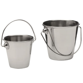 (6 sztuk) Wiaderko do serwowania i sosów - SNACKHOLDER - Stal nierdzewna - 0,33 litra - Ø 90 mm - Prime Gastro