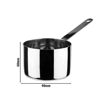 (36 sztuk) Rondel z uchwytem / garnek do serwowania - POLARIS - stal nierdzewna - 0,36 litra - Ø 90 mm - Prime Gastro