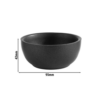 (6 sztuk) Miska - LEVANTE - stal nierdzewna - 0,14 litra - Ø 95 mm - czarna - Prime Gastro
