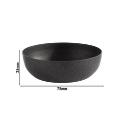 (6 sztuk) Miseczki do dipów - LEVANTE - stal nierdzewna - 50 ml - Ø 75 mm - czarne