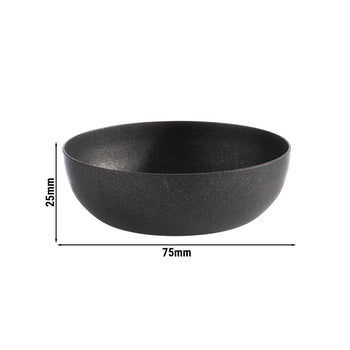 (6 sztuk) Miseczki do dipów - LEVANTE - stal nierdzewna - 50 ml - Ø 75 mm - czarne - Prime Gastro