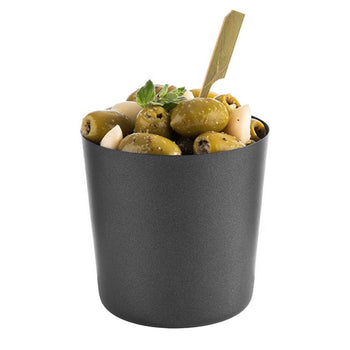 (6 sztuk) Miska - LEVANTE - nierdzewna - 0,4 litra - Ø 85 mm - czarna - Prime Gastro