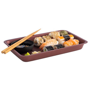 (6 sztuk) Taca - LEVANTE - stal nierdzewna - 255 x 160 mm - wysokość: 30 mm - Prime Gastro