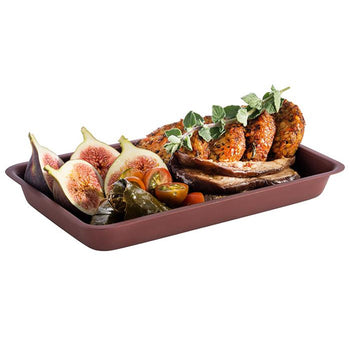 (6 sztuk) Taca - LEVANTE - stal nierdzewna - 255 x 160 mm - wysokość: 30 mm - Prime Gastro