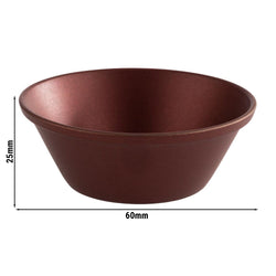 (6 sztuk) Miseczki do dipów - zestaw 6 sztuk - nierdzewna stal - 40 ml - Ø 60 mm - czerwone