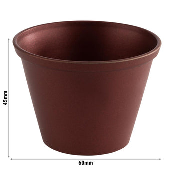 (6 sztuk) Miseczki do dipów - zestaw 6 sztuk - nierdzewna stal - 60 ml - Ø 60 mm - czerwone - Prime Gastro