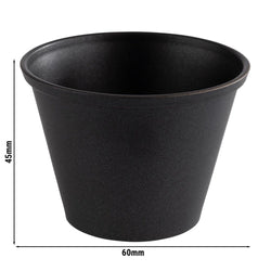 (6 sztuk) Miseczki - zestaw 6 sztuk - nierdzewna stal - 60 ml - Ø 60 mm - czarne