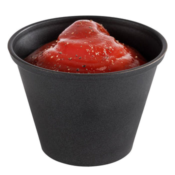 (6 sztuk) Miseczki - zestaw 6 sztuk - nierdzewna stal - 60 ml - Ø 60 mm - czarne - Prime Gastro