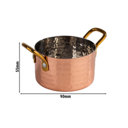 (6 sztuk) Naczynia do serwowania - MUMBAI - nierdzewna stal - 0,3 litra - Ø 90 mm - miedź