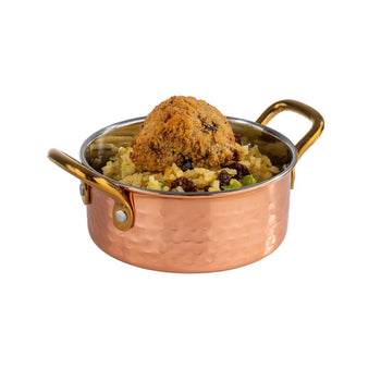 (6 sztuk) Naczynia do serwowania - MUMBAI - nierdzewna stal - 0,35 litra - Ø 115 mm - miedź - Prime Gastro