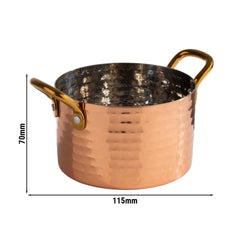 (6 sztuk) Naczynia do serwowania - MUMBAI - nierdzewna stal - 0,6 litra - Ø 115 mm - miedź