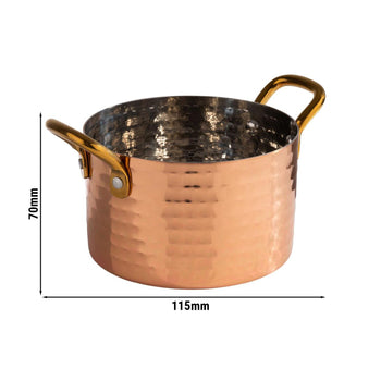 (6 sztuk) Naczynia do serwowania - MUMBAI - nierdzewna stal - 0,6 litra - Ø 115 mm - miedź - Prime Gastro