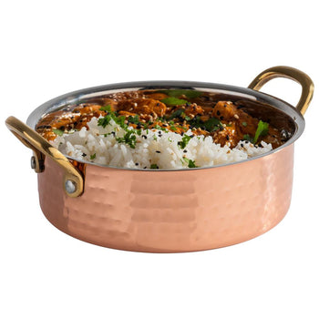 (6 sztuk) Naczynia do serwowania - MUMBAI - nierdzewna stal - 0,7 litra - Ø 160 mm - miedź - Prime Gastro