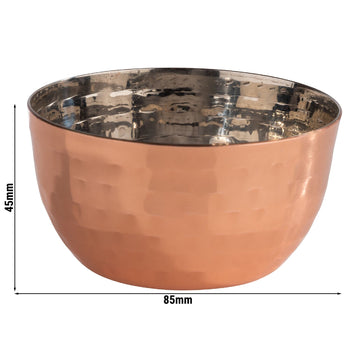 (6 sztuk) Miska - MUMBAI - nierdzewna - 0,15 litra - Ø 85 mm - miedziana - Prime Gastro