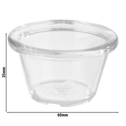 (6 sztuk) Miseczki do dipów - zestaw 12 sztuk - PET - 40 ml - Ø 60 mm - przezroczyste