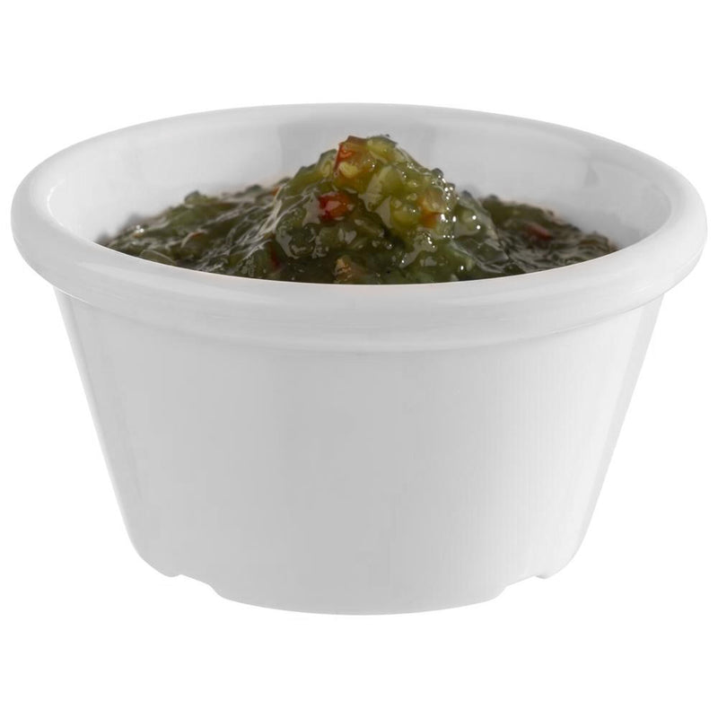 (6 sztuk) Miseczki do dipów - zestaw 12 sztuk - PET - 90 ml - Ø 75 mm - białe